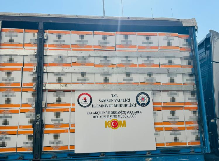 Samsun’da 5 milyon 730 bin adet kaçak makaron ele geçirildi