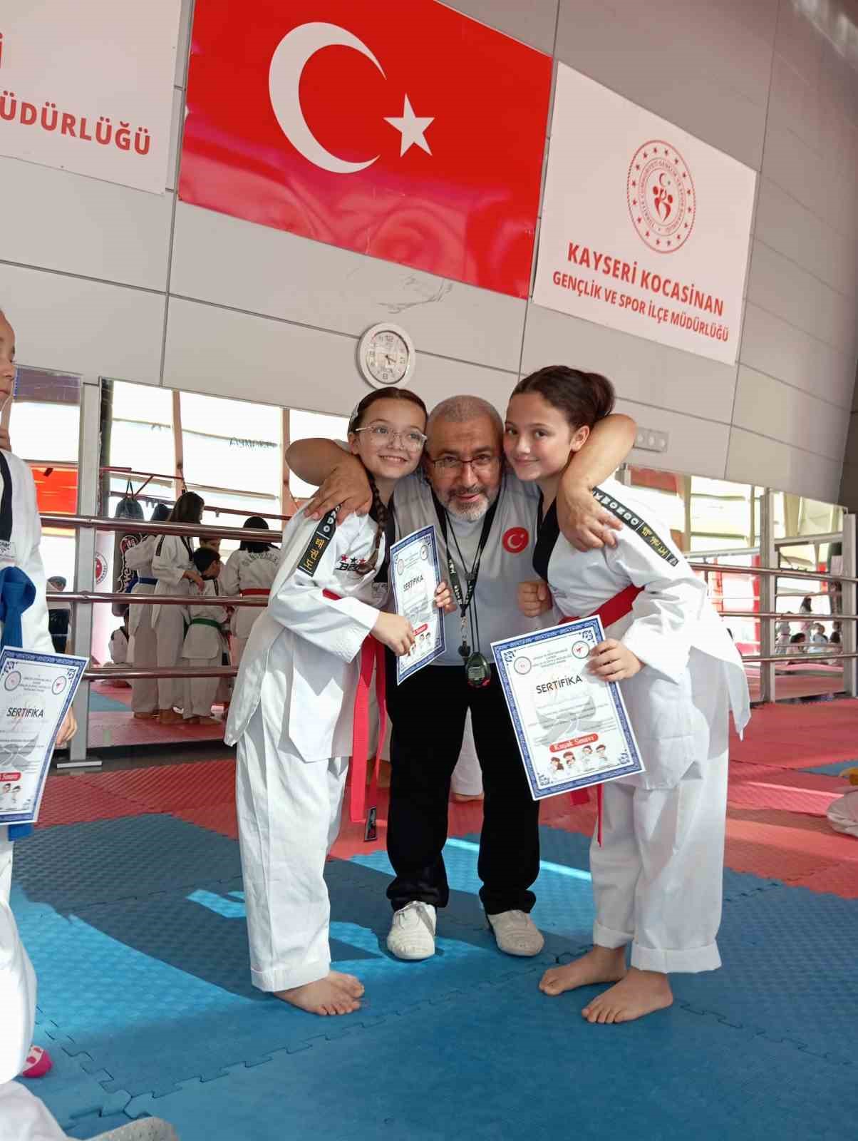 Kayseri’de Taekwondo kuşak terfi töreni yapıldı