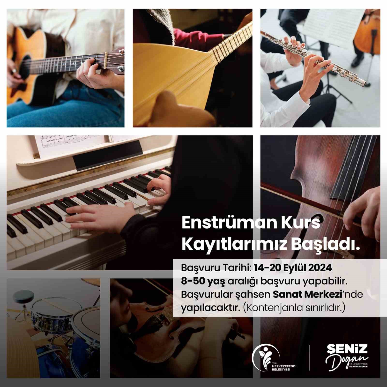 Merkezefendi’de enstrüman kurslarında kayıtlar başladı