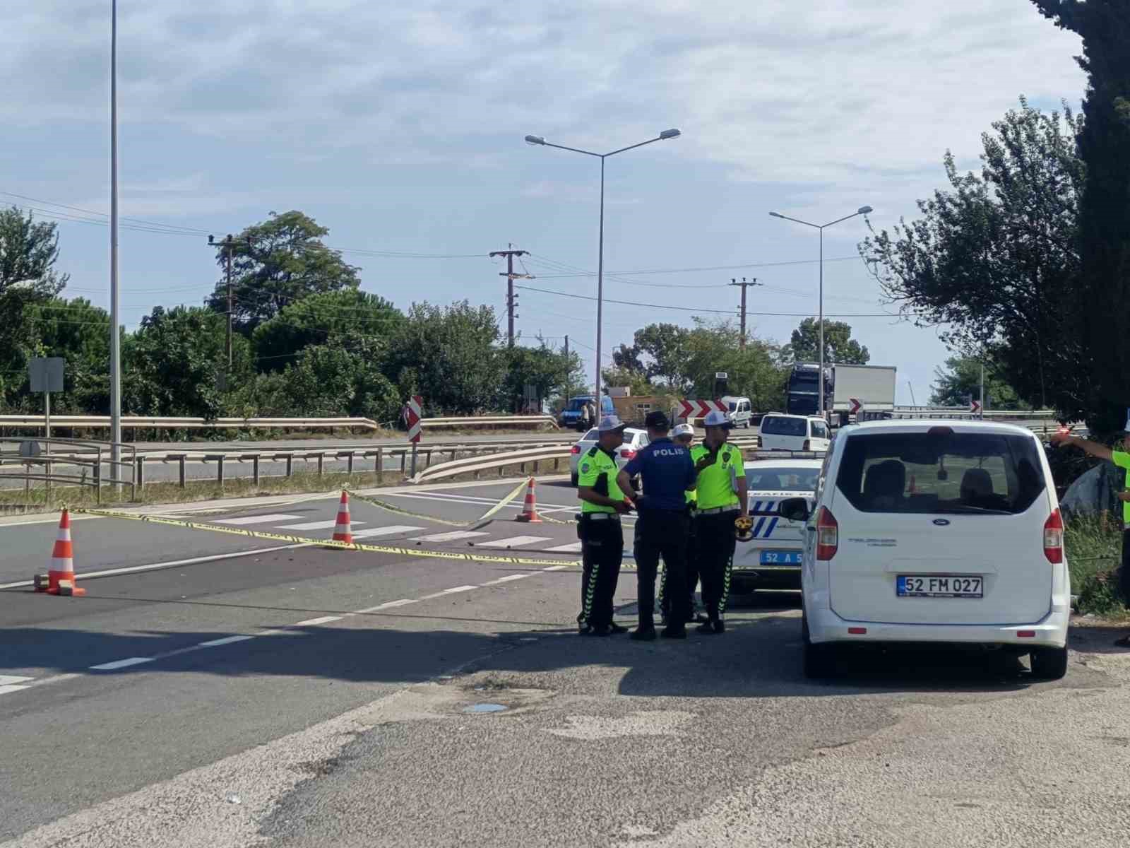 Ordu’da motosikletin çarptığı astsubay şehit oldu