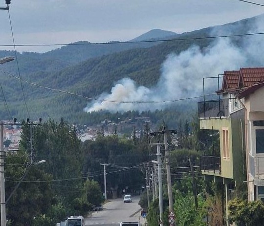 Seydikemer’de yıldırım kaynaklı orman yangını
