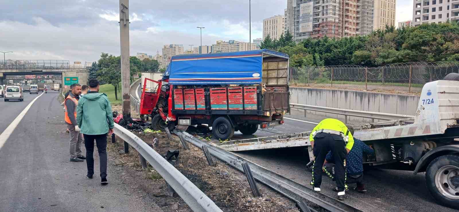 Ispartakule TEM Otoyolunda kaza: 1 yaralı
