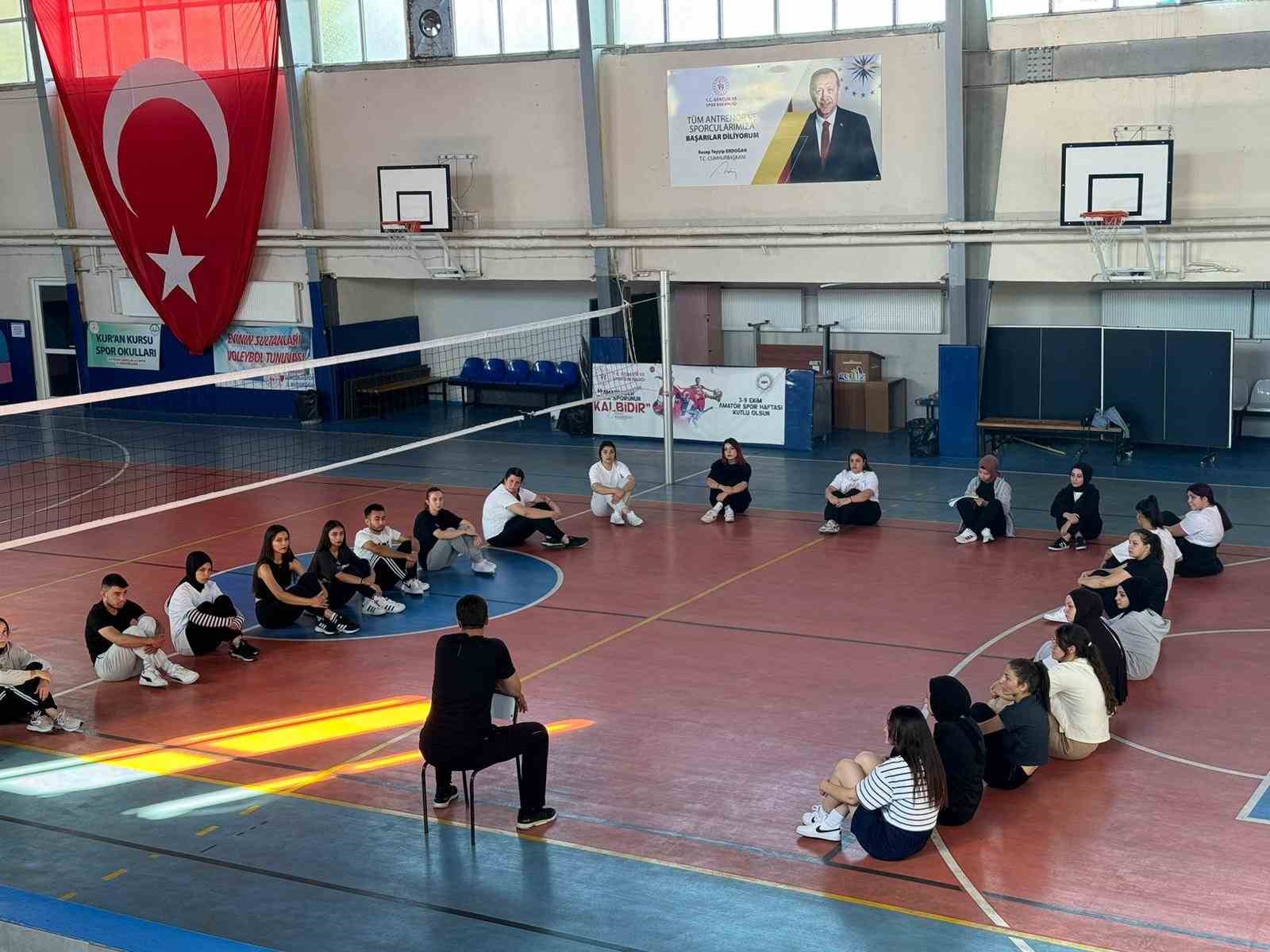 Gediz SHMYO’da sporda farkındalık dersi
