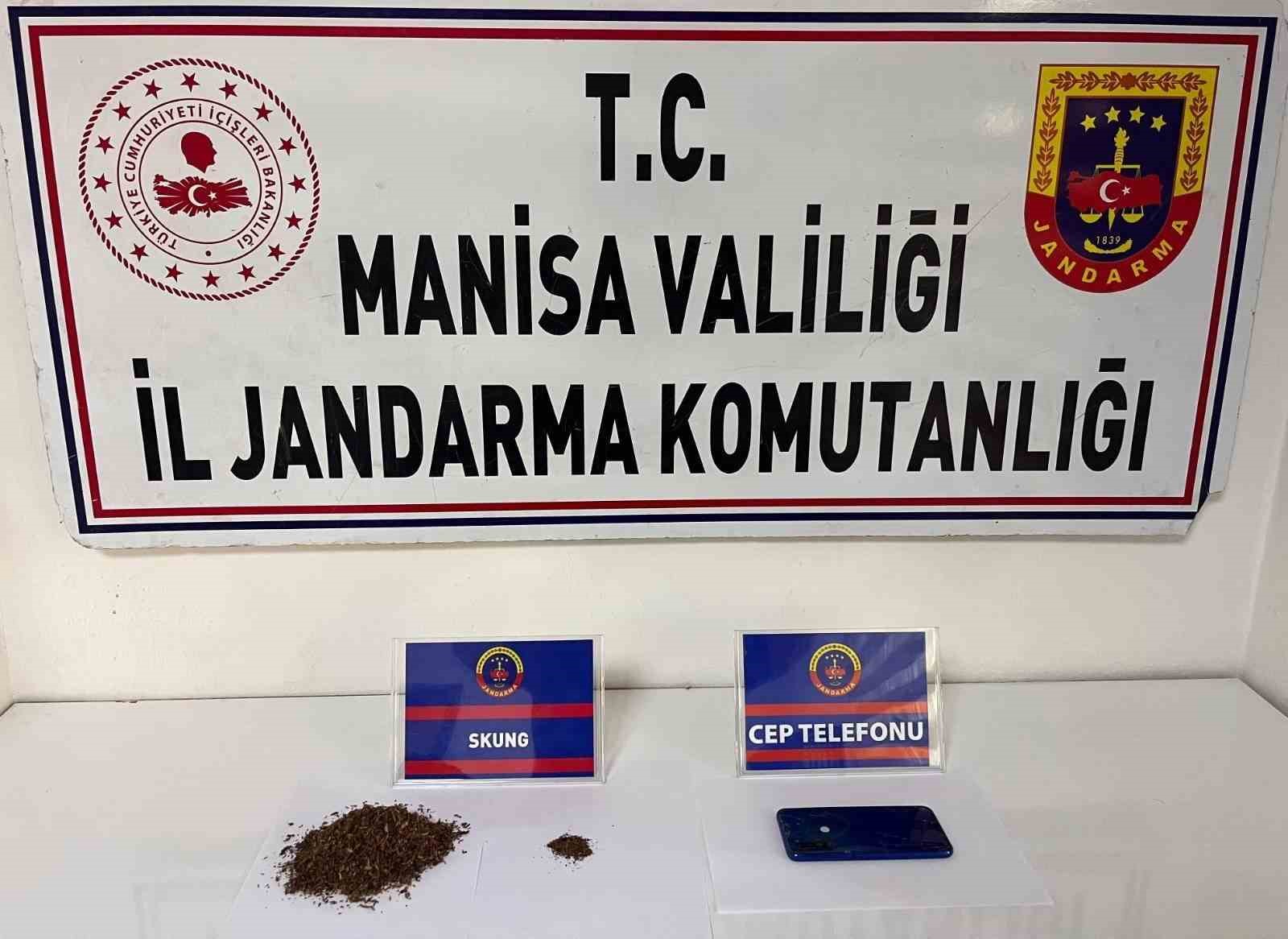 Manisa’da şüpheliden 29 gram skunk ele geçirildi
