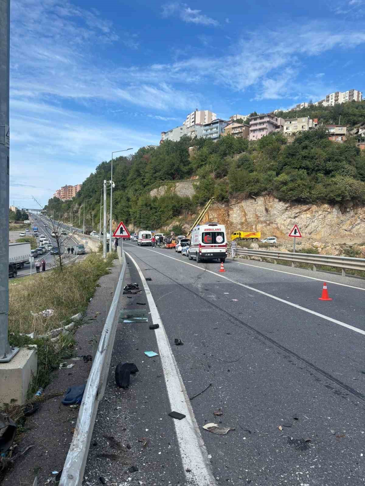 Tünel çıkışındaki kazada sürücü ağır yaralandı