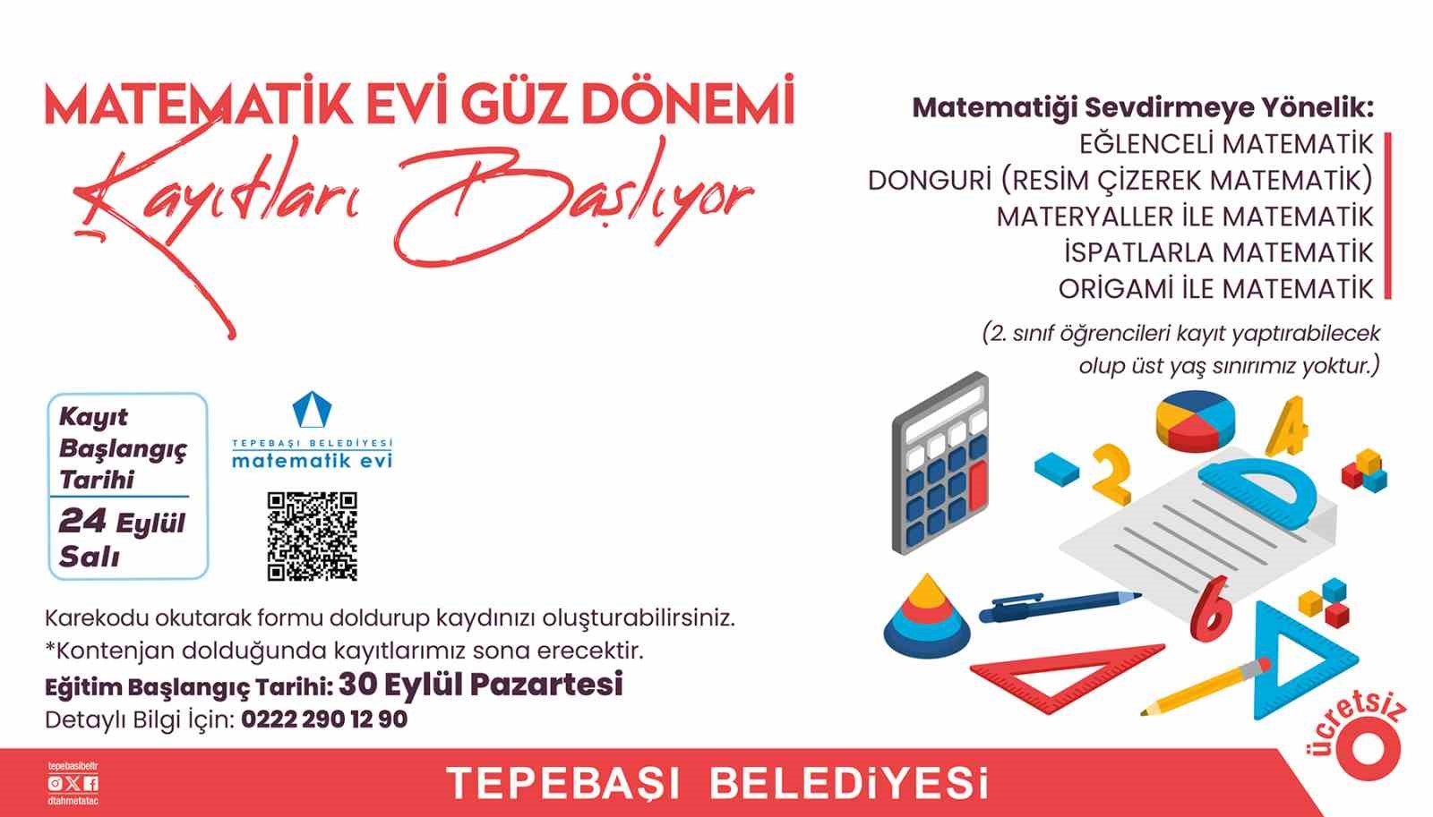 Matematik evi güz dönemi kayıtları başlıyor
