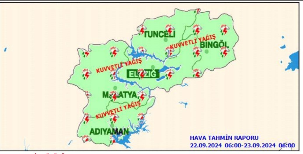 Meteorolojiden kuvvetli yağış uyarısı