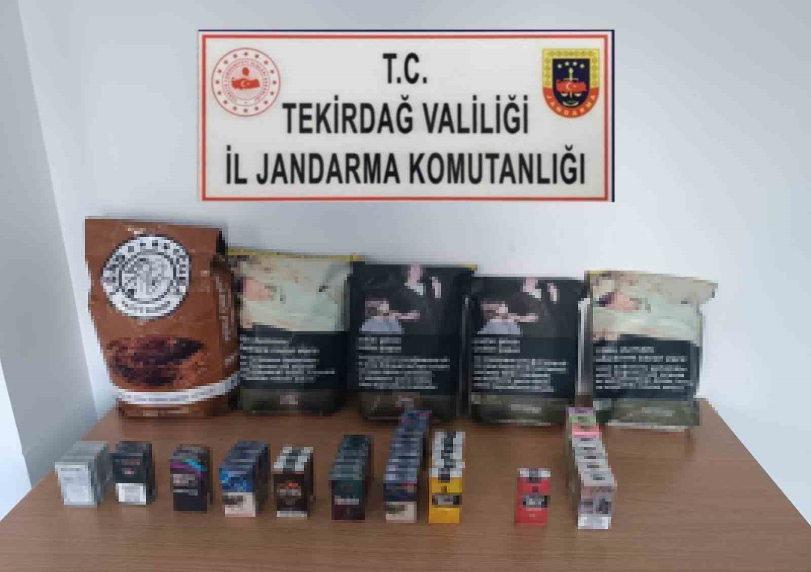 Jandarma Kapaklı’da kaçak tütün ürünleri ele geçirdi