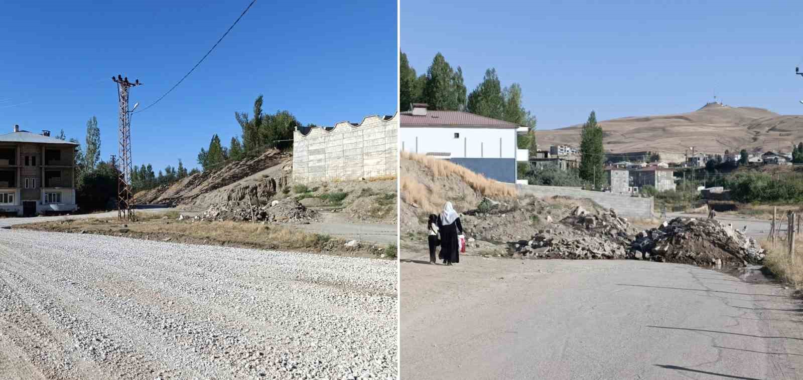 Van’da iki mahalleyi birbirine bağlayan yol yeniden trafiğe açıldı