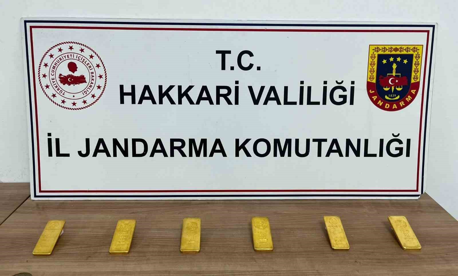 Hakkari’de 6 kilo külçe altın ele geçirildi