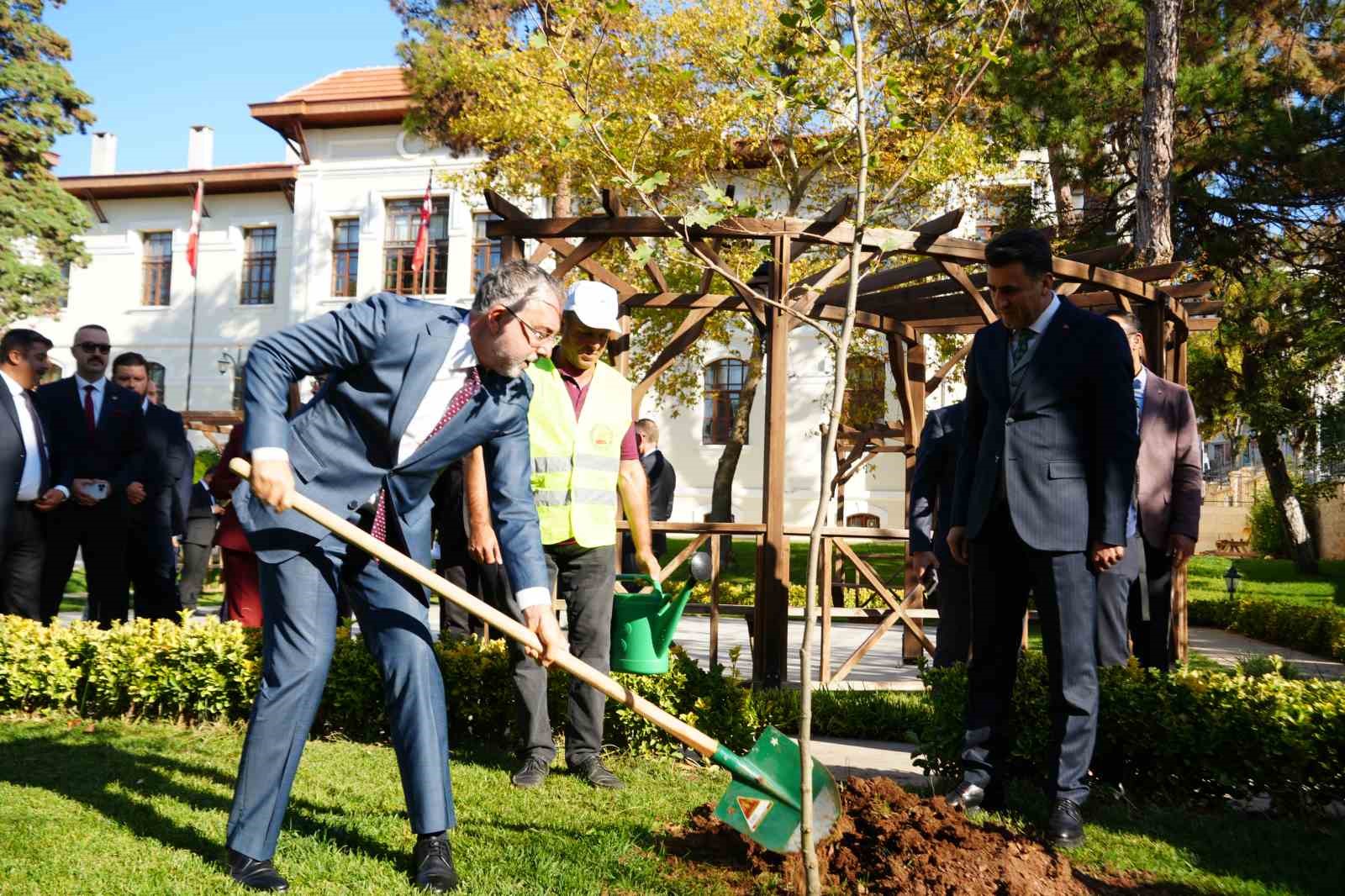 Bakan Işıkhan, Bilecik’te çınar fidanı dikti
