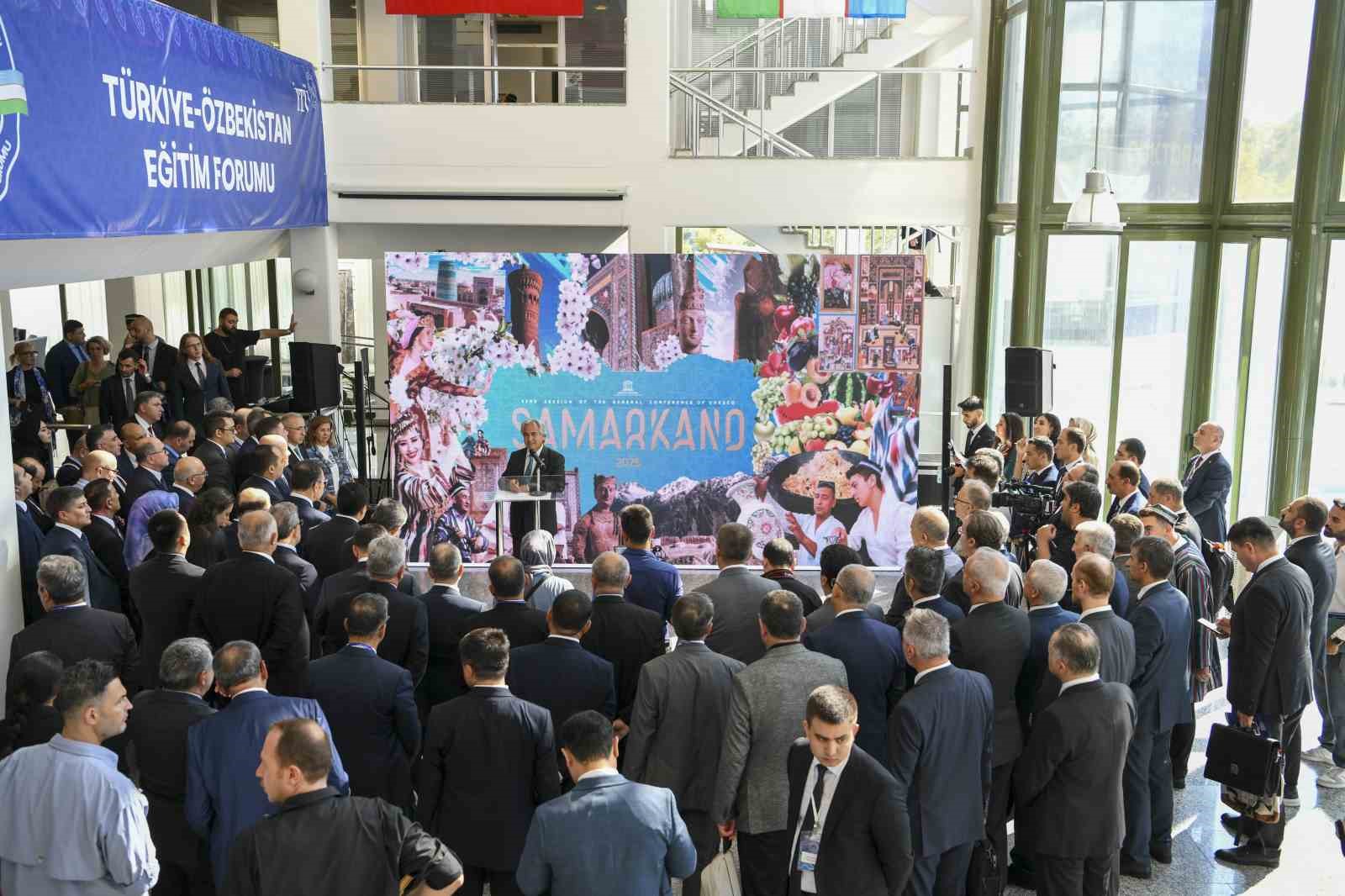 Rekt&ouml;r Hacım&uuml;ft&uuml;oğlu, T&uuml;rkiye-&Ouml;zbekistan Eğitim Forumu&rsquo;na katıldı
