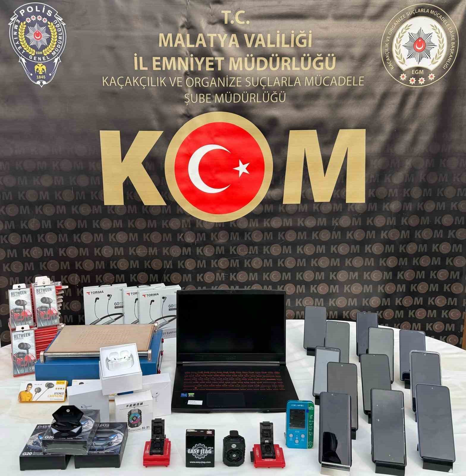 Malatya’da kaçak elektronik ve tütün operasyonu