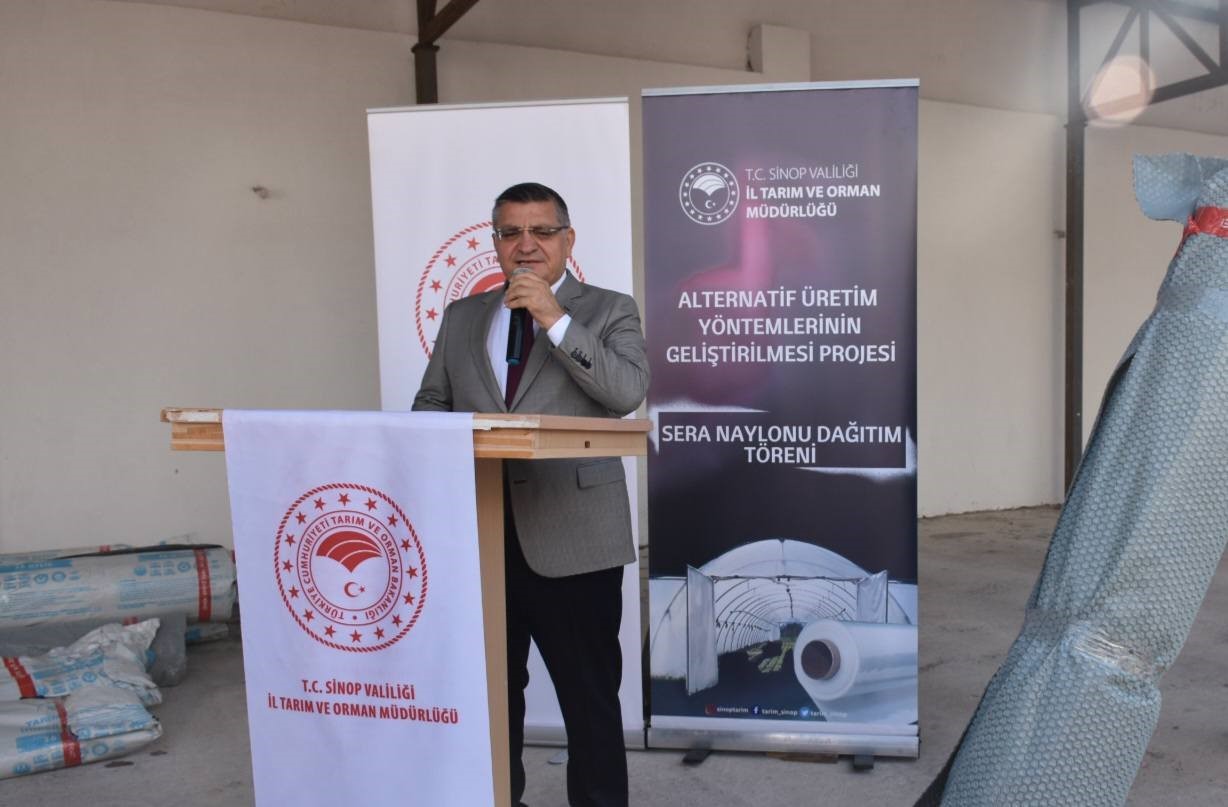 Sinop’ta üreticilere sera naylonu desteği