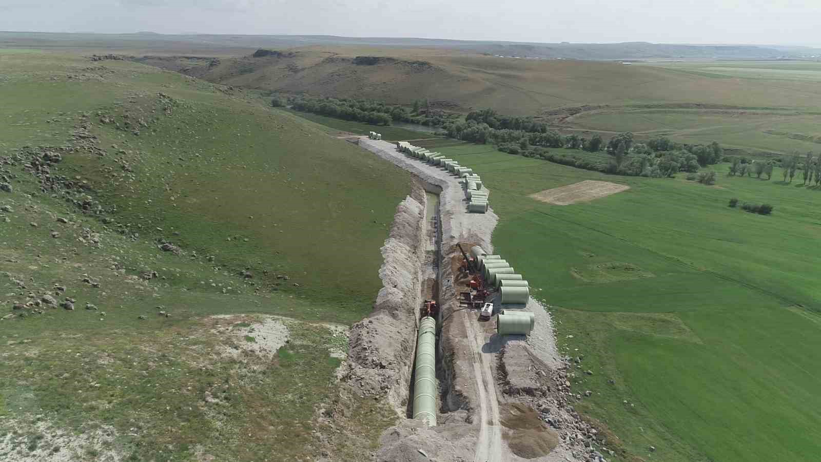 Kars Barajı iletim hattında çalışmalar sürüyor
