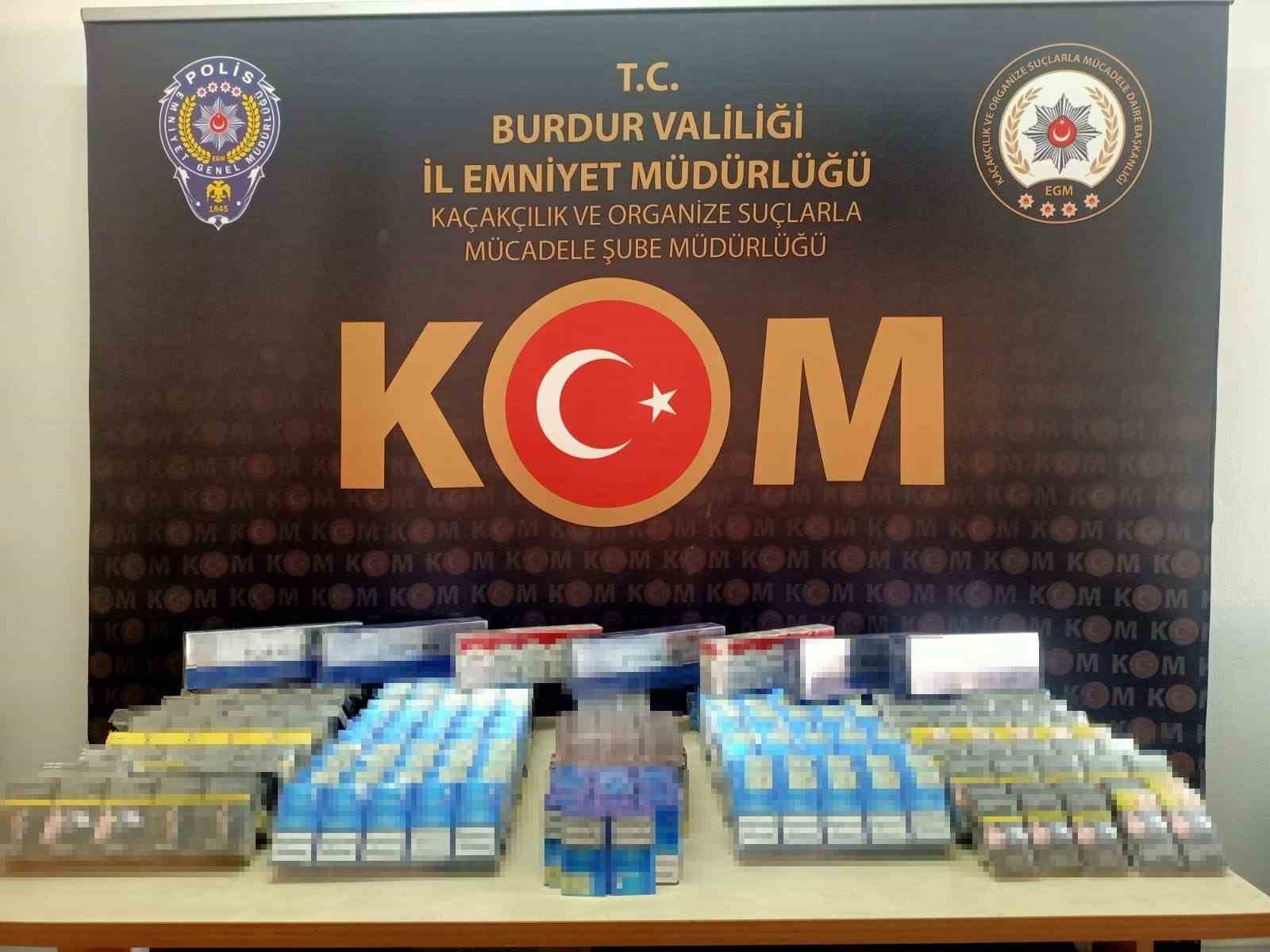 Burdur’da kaçak sigara ve tütün operasyonu