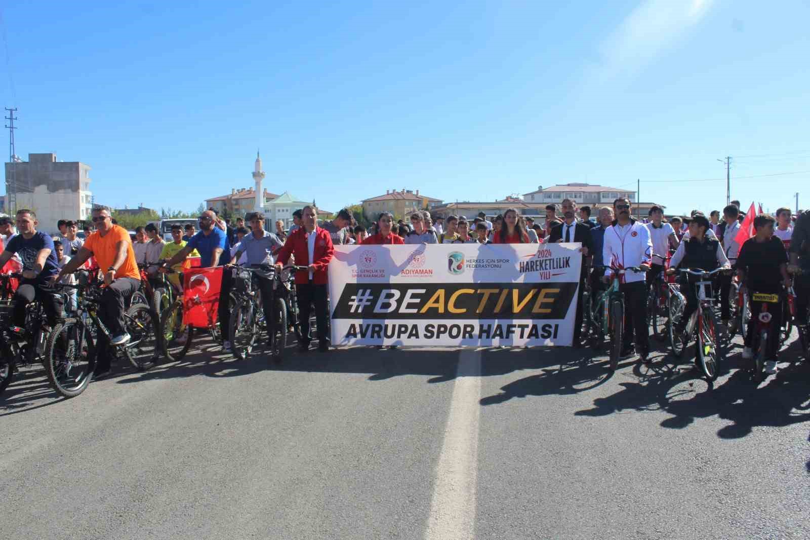 Kahta’da Avrupa Spor Haftası kapsamında bisiklet etkinliği düzenlendi
