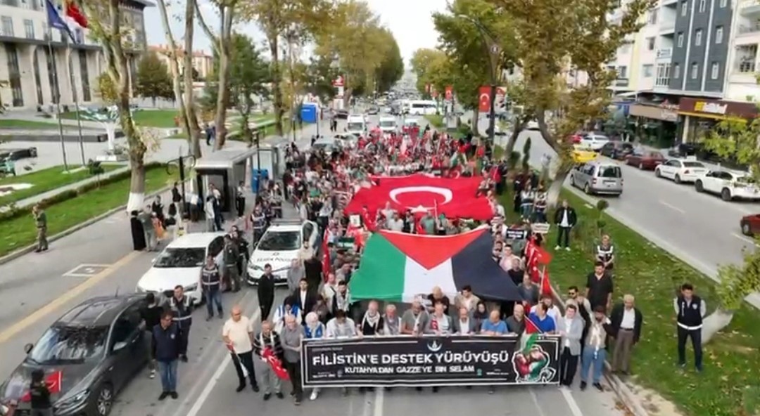 Kütahya’da Gazze’ye destek yürüyüşü