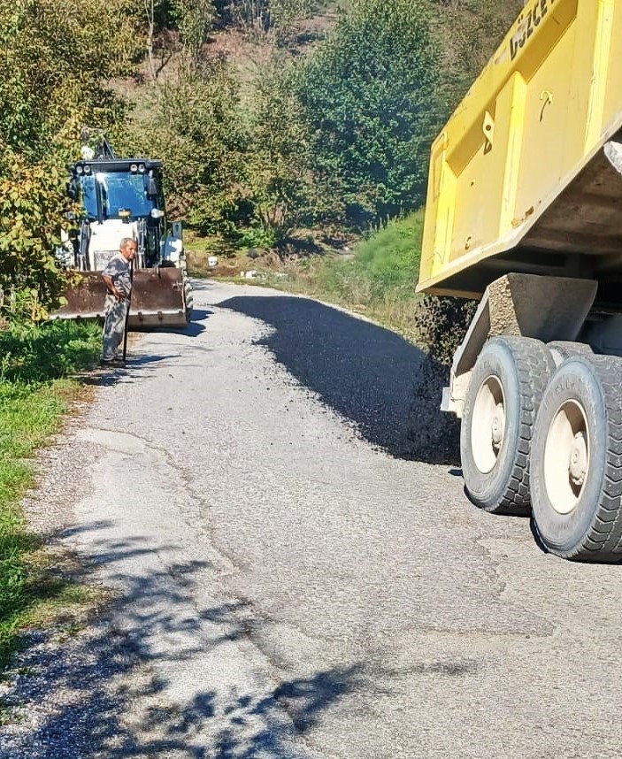 Asfalt serme çalışmaları sürüyor
