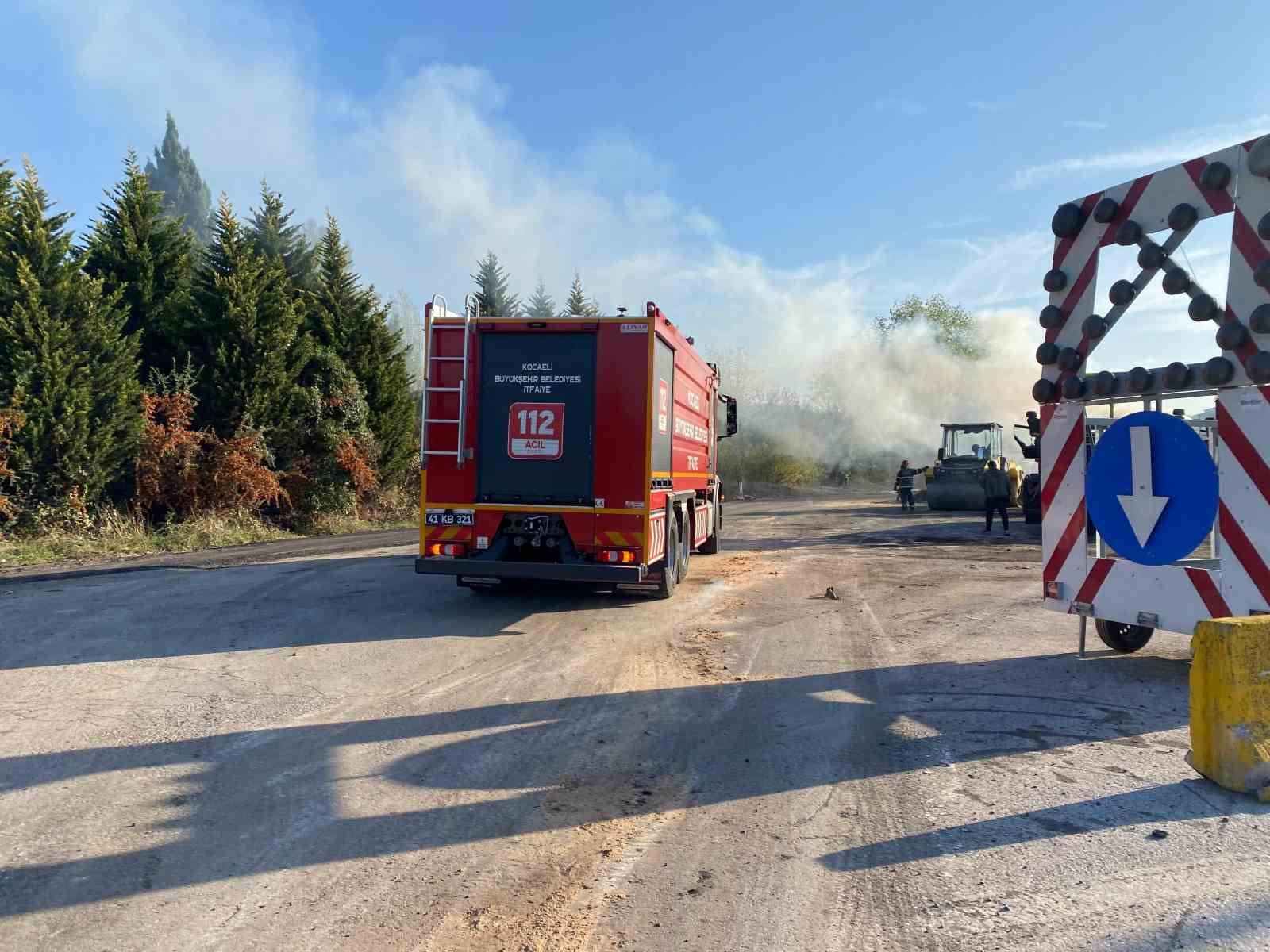Talaş yüklü kamyon alevlere teslim oldu
