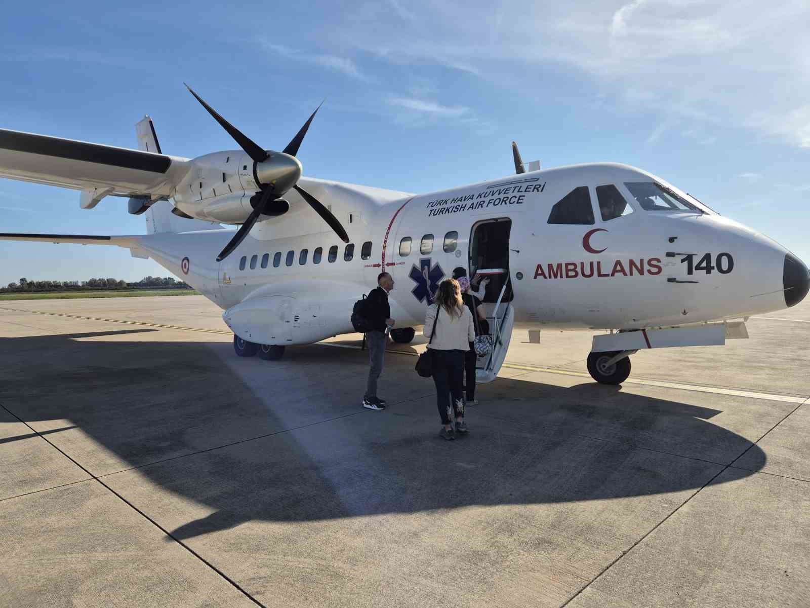 Acil organ nakli bekleyen hasta için Hava Kuvvetleri’nin ambulans uçağı devreye girdi
