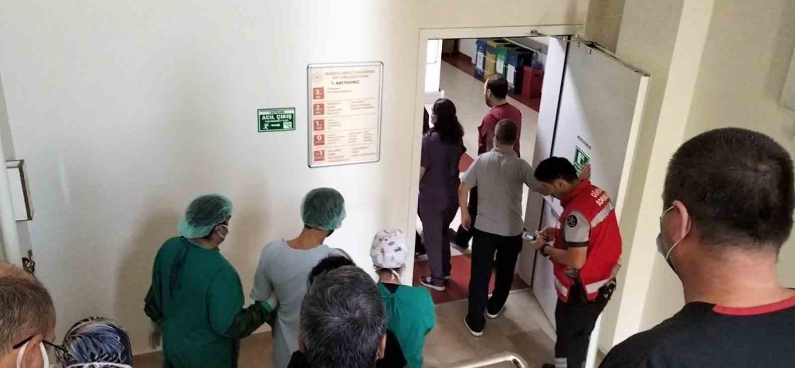 Muratlı Devlet Hastanesi’nde afet ve acil durum tatbikatı
