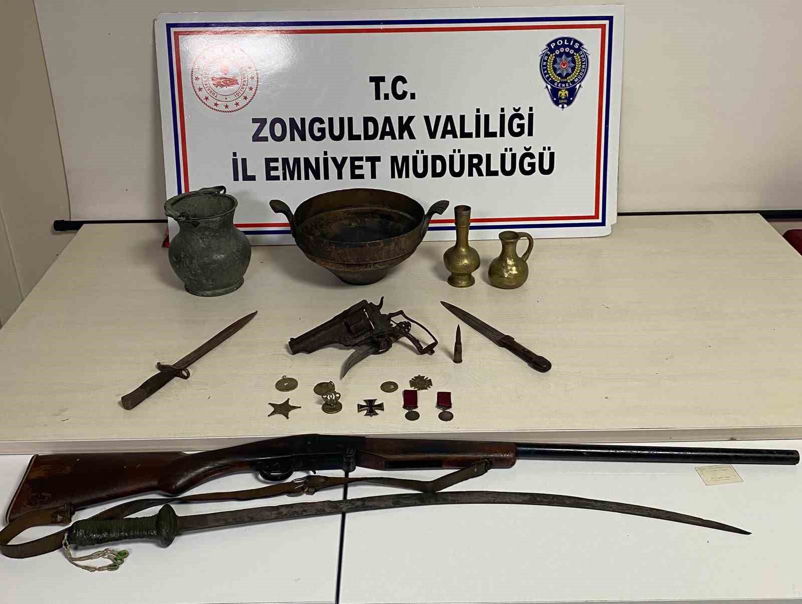 Zonguldak’ta tarihi eser kaçakçılığı operasyonu; 1 şüpheli gözaltında