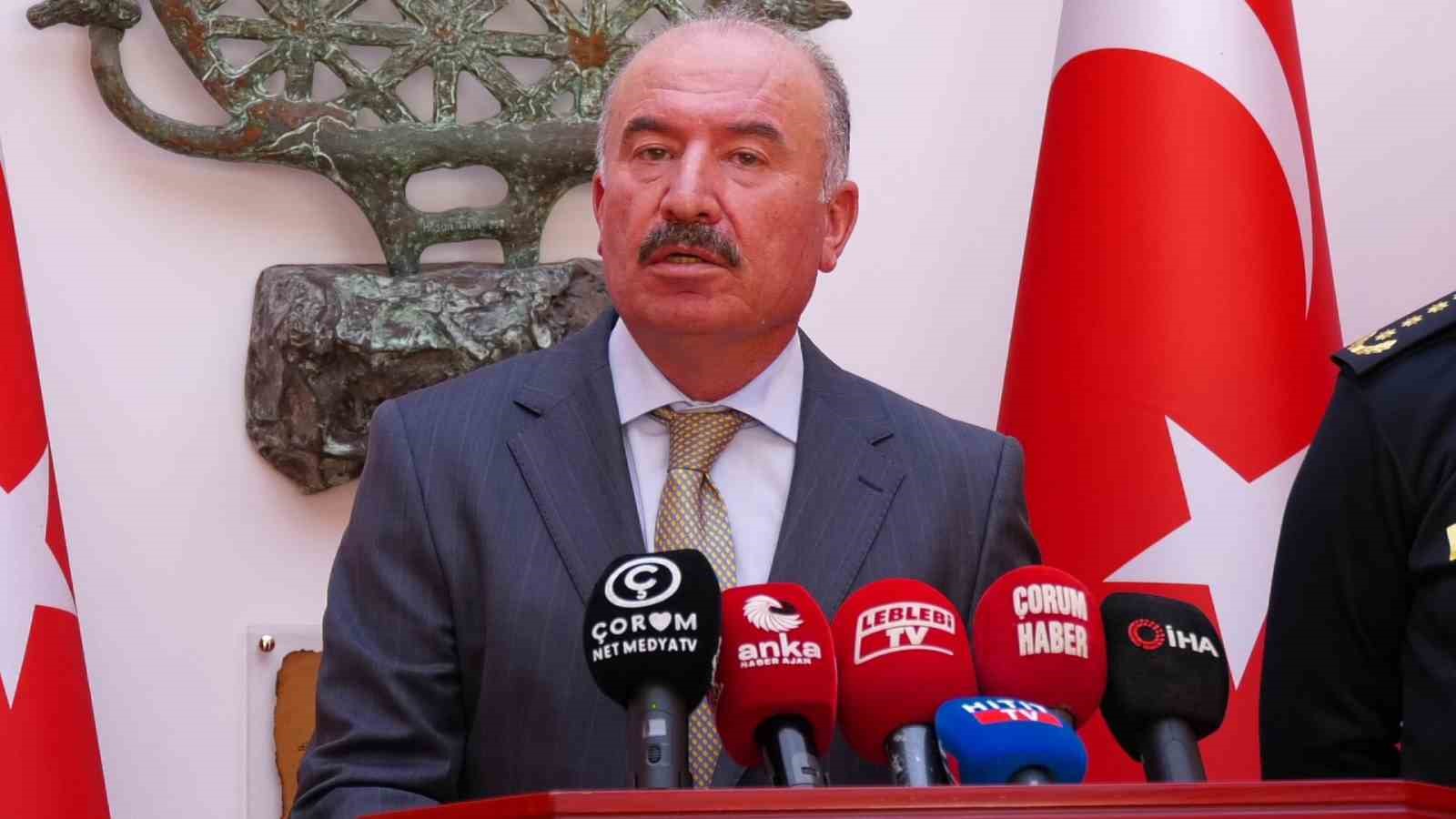 &Ccedil;orum Valisi &Ccedil;algan: "&Ccedil;ocuklarımız ve gen&ccedil;lerimizi zehirlemek isteyen uyuşturucu tacirlerine y&ouml;nelik m&uuml;cadelemiz kararlılıkla devam edecek"
