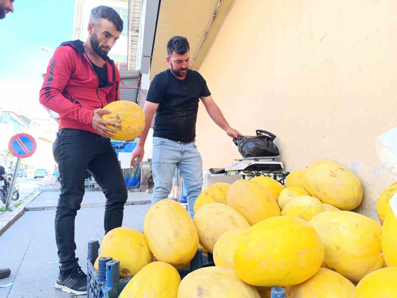 Çemişgezek’in her mevsime dirençli kış kavunu tezgahlardaki yerini aldı
