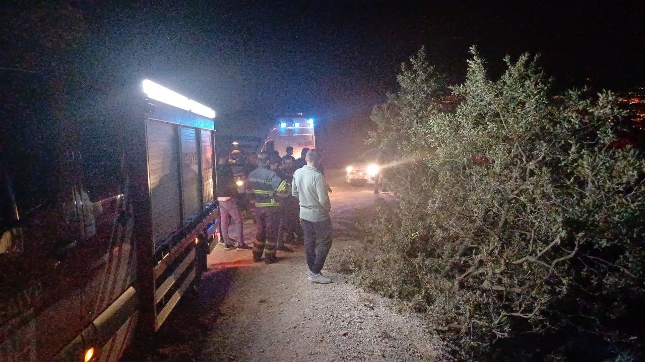 Kontrolden &ccedil;ıkan otomobil şarampole u&ccedil;tu
