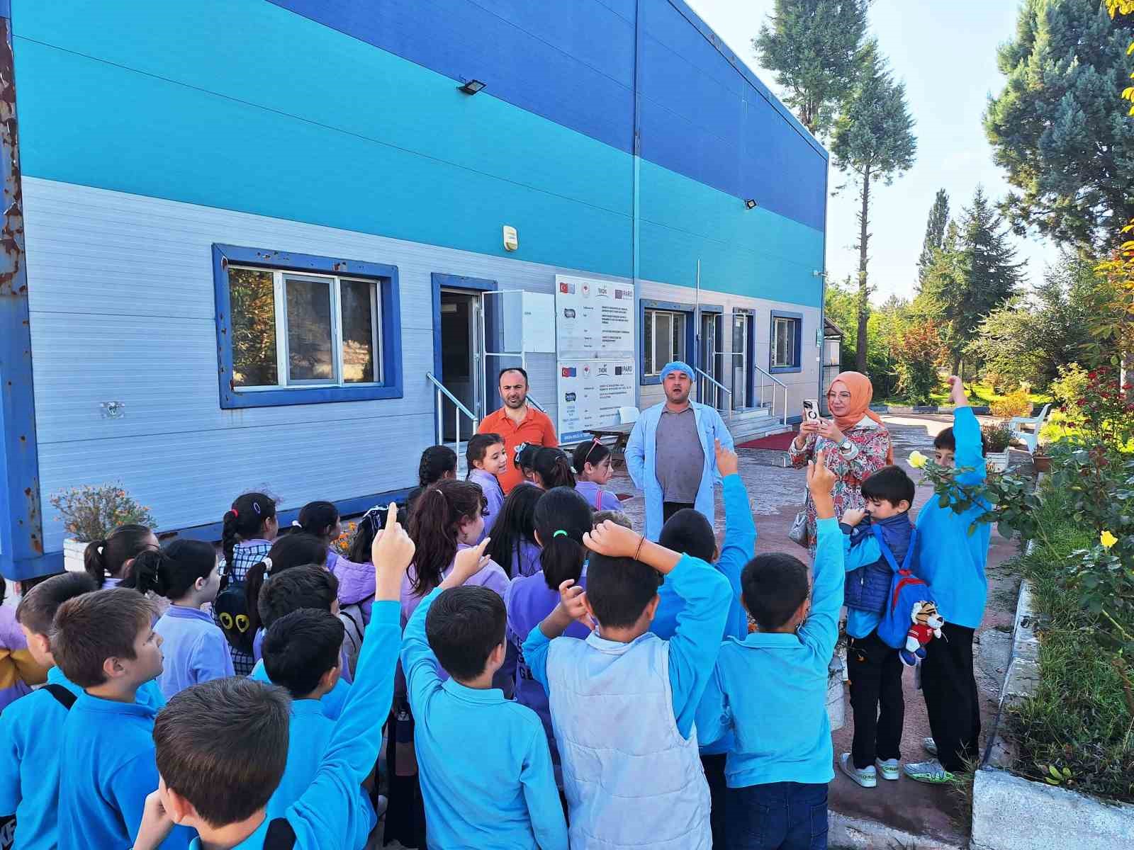 Hisarcık Atat&uuml;rk İlkokulu &ouml;ğrencileri s&uuml;t &uuml;r&uuml;nleri tesislerini gezdi
