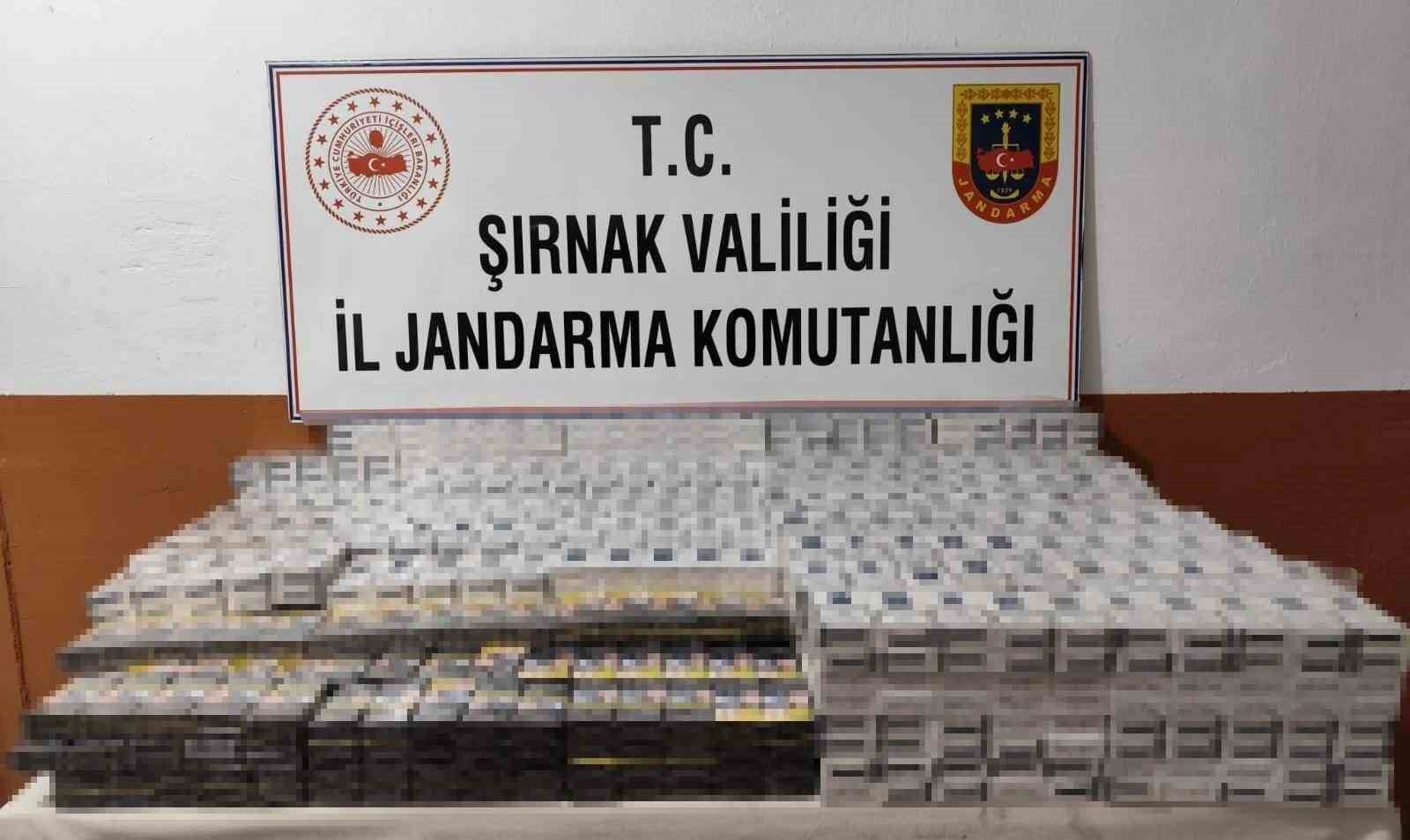 Şırnak’ta jandarma ekipleri 6 milyon 200 bin TL’lik kaçakçılığı önlendi
