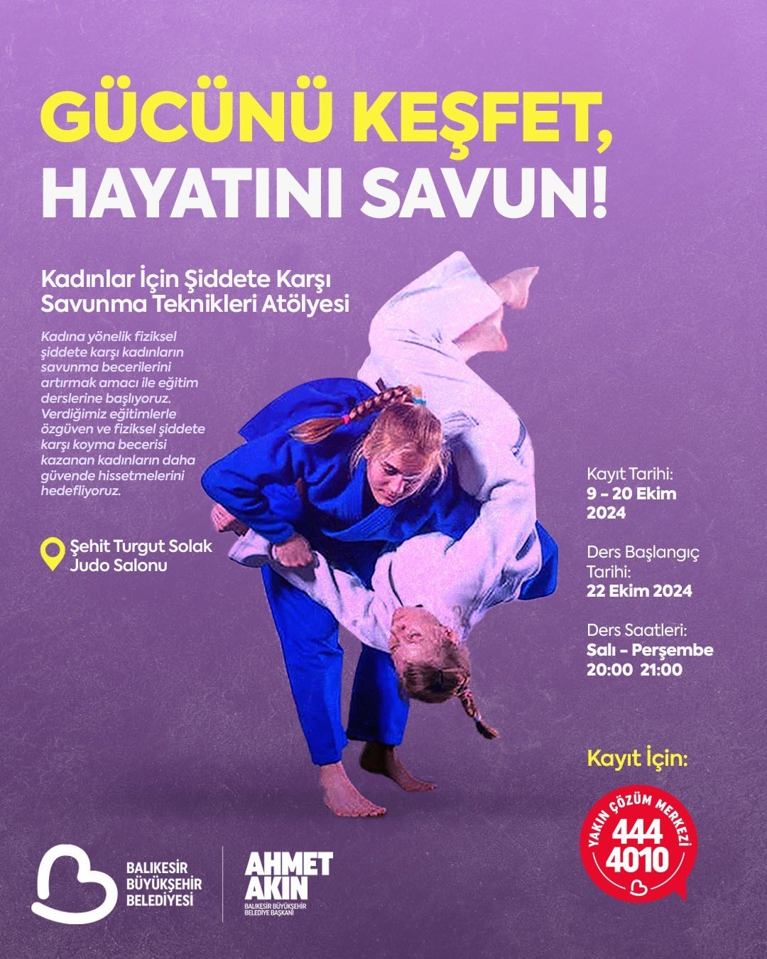 Balıkesirli kadınlara judo eğitimi verilecek
