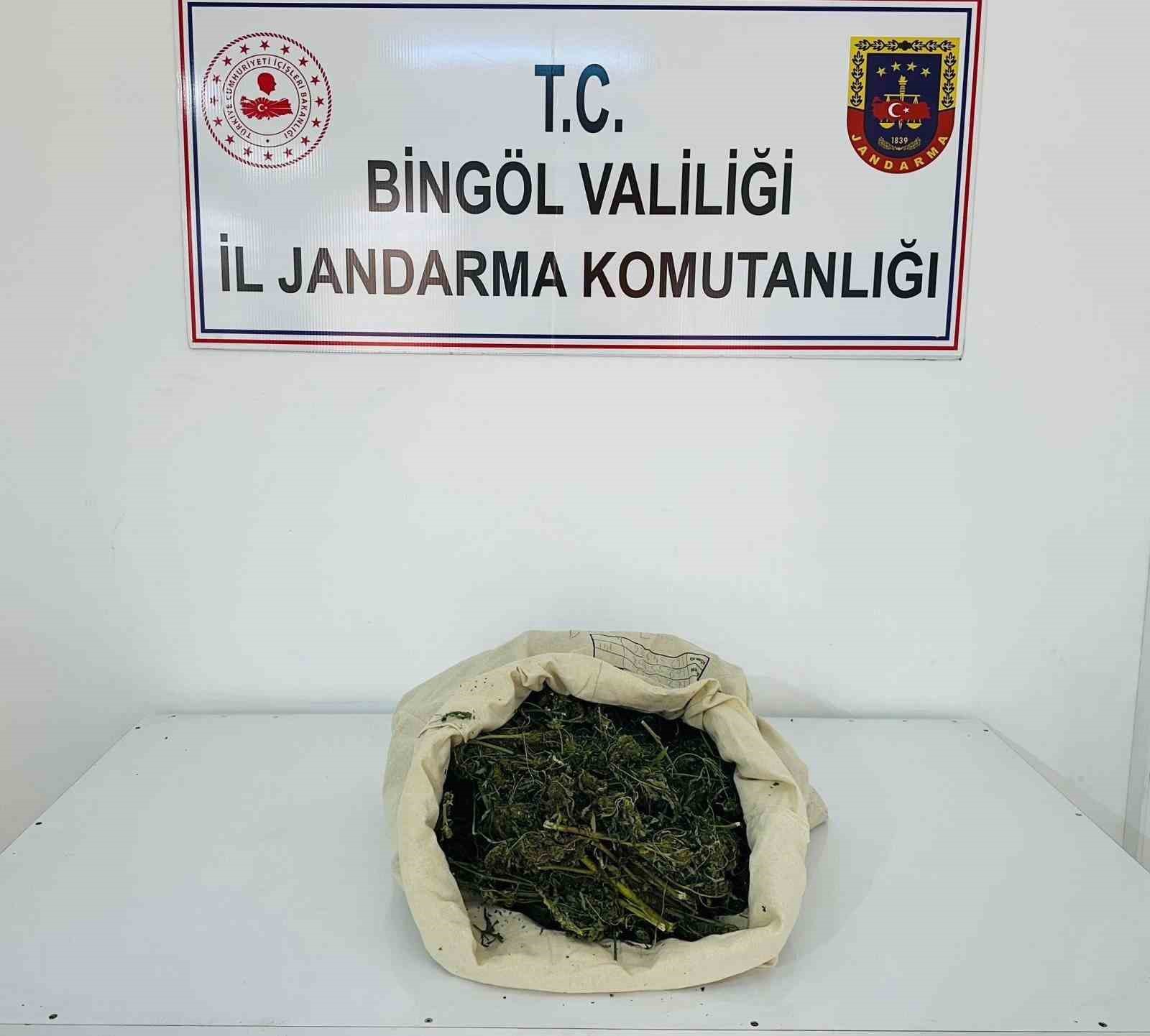 Bingöl’de 1 kilo 975 gram esrar ele geçirildi