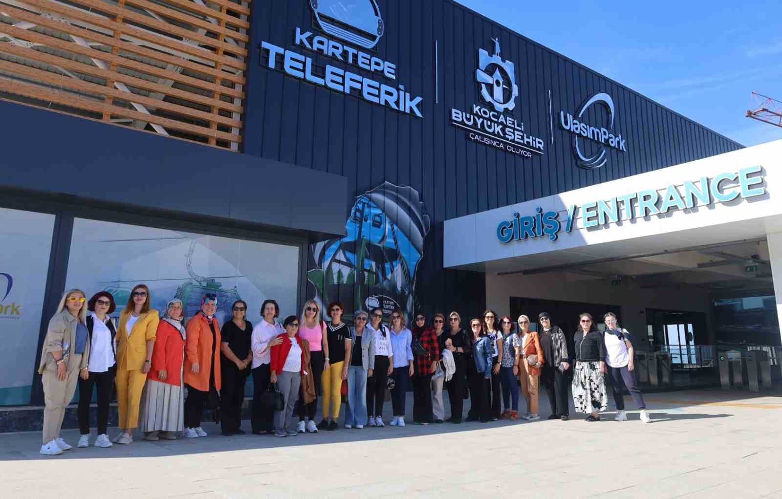 Kadın muhtarların teleferik heyecanı
