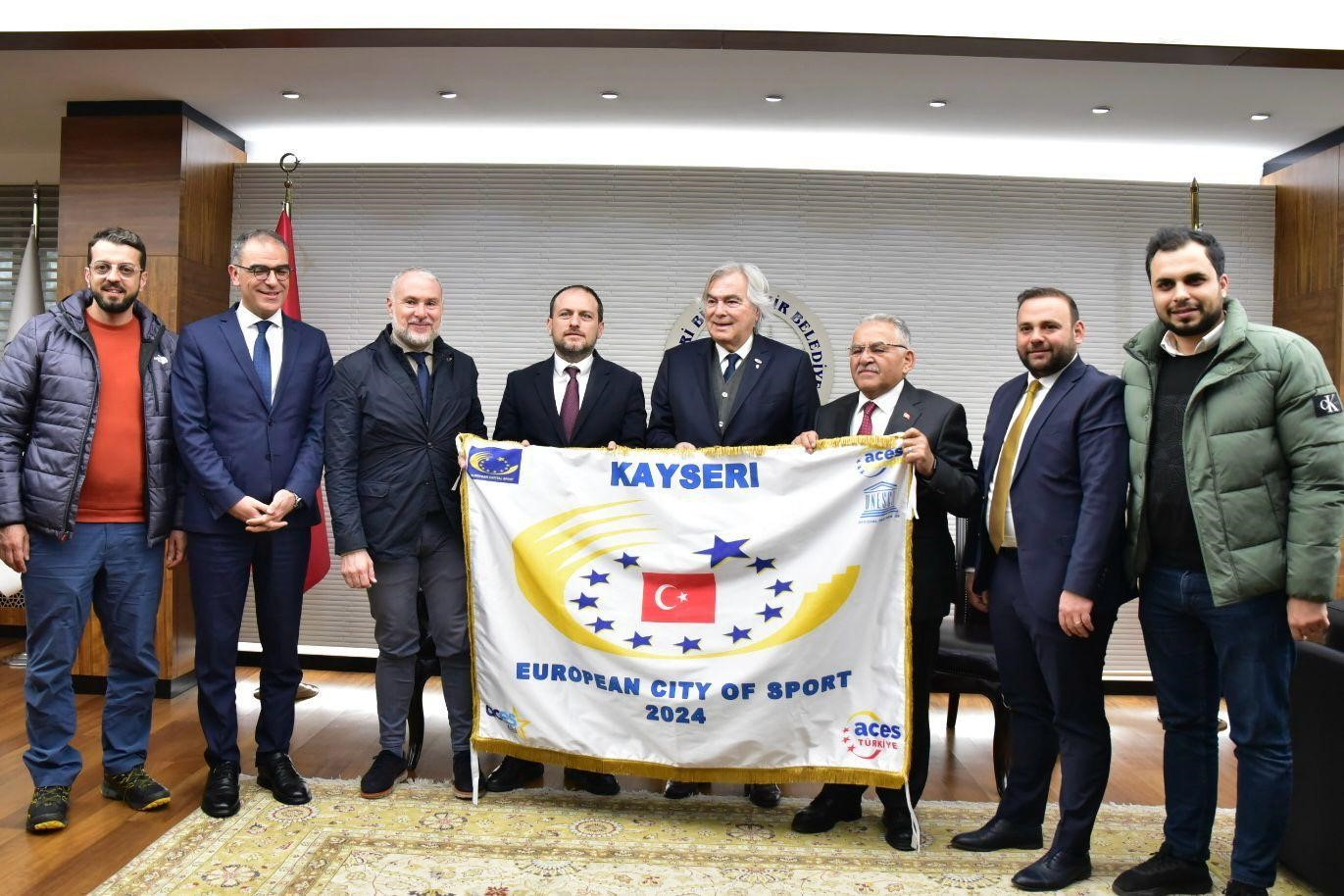 Kayseri, yılın en iyi Avrupa spor şehri seçilerek ’altın bayrak’ kazandı
