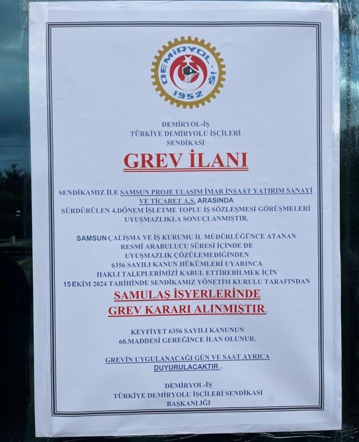 SAMULAŞ’ta grev kararı
