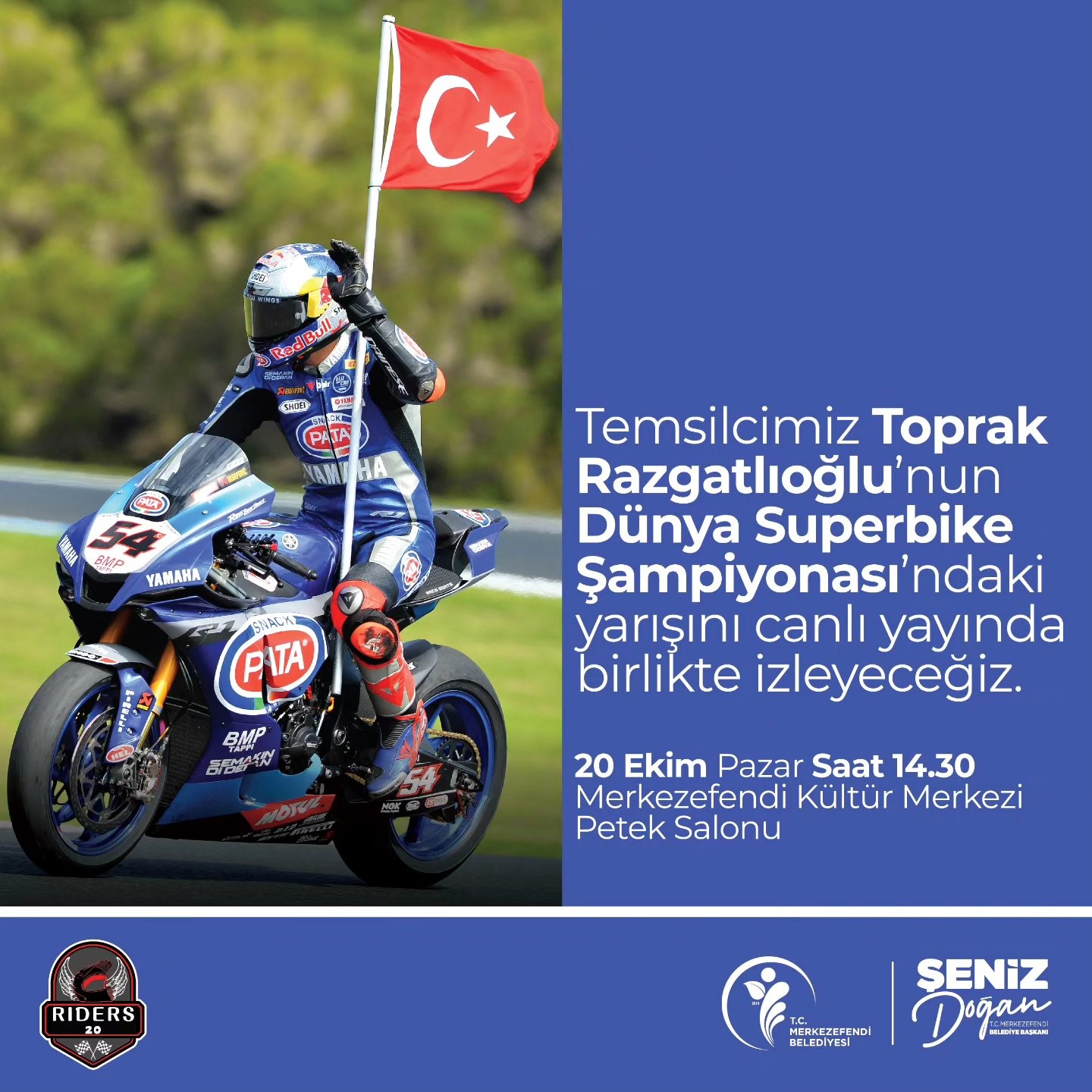 Merkezefendi Belediyesi, Toprak Razgatlıoğlu&rsquo;nun yarışını canlı yayında verecek

