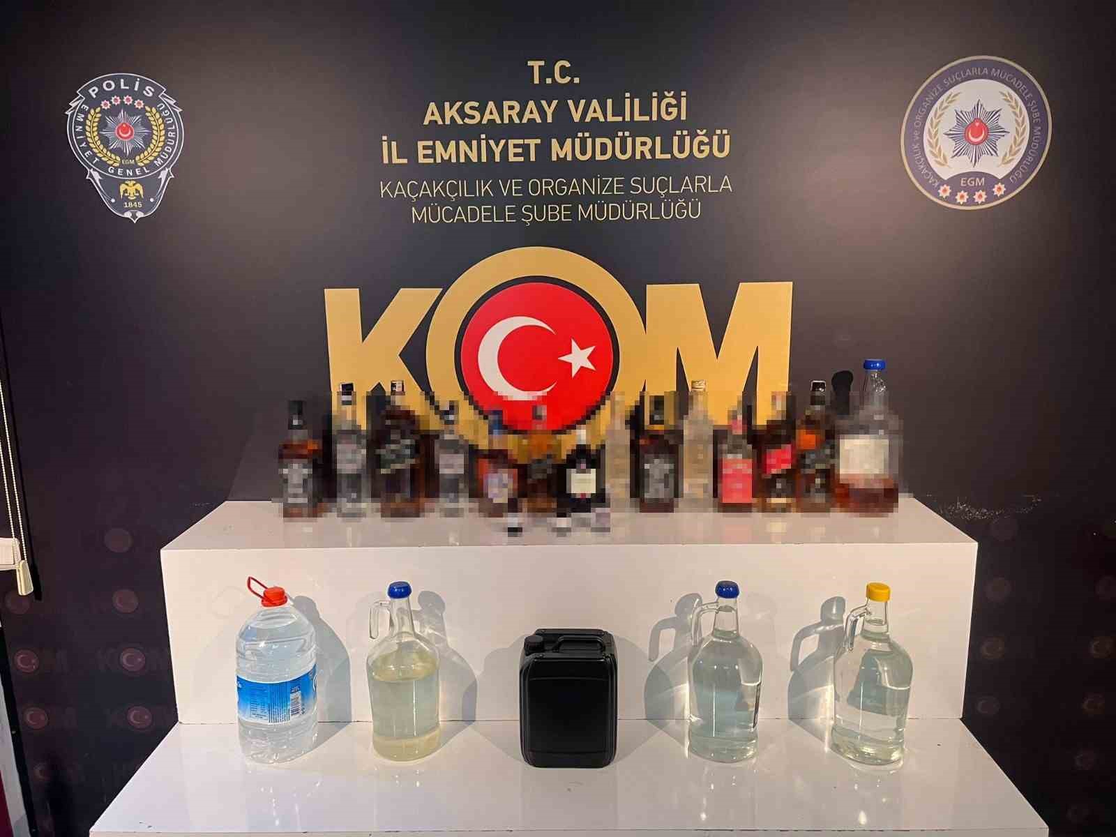 Aksaray’da kaçak içki operasyonu: 1 gözaltı