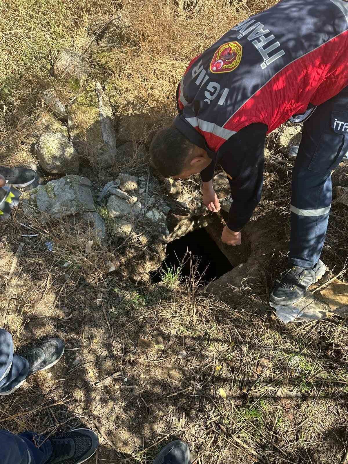 Iğdır’da kuyuya düşen koyun kurtarıldı
