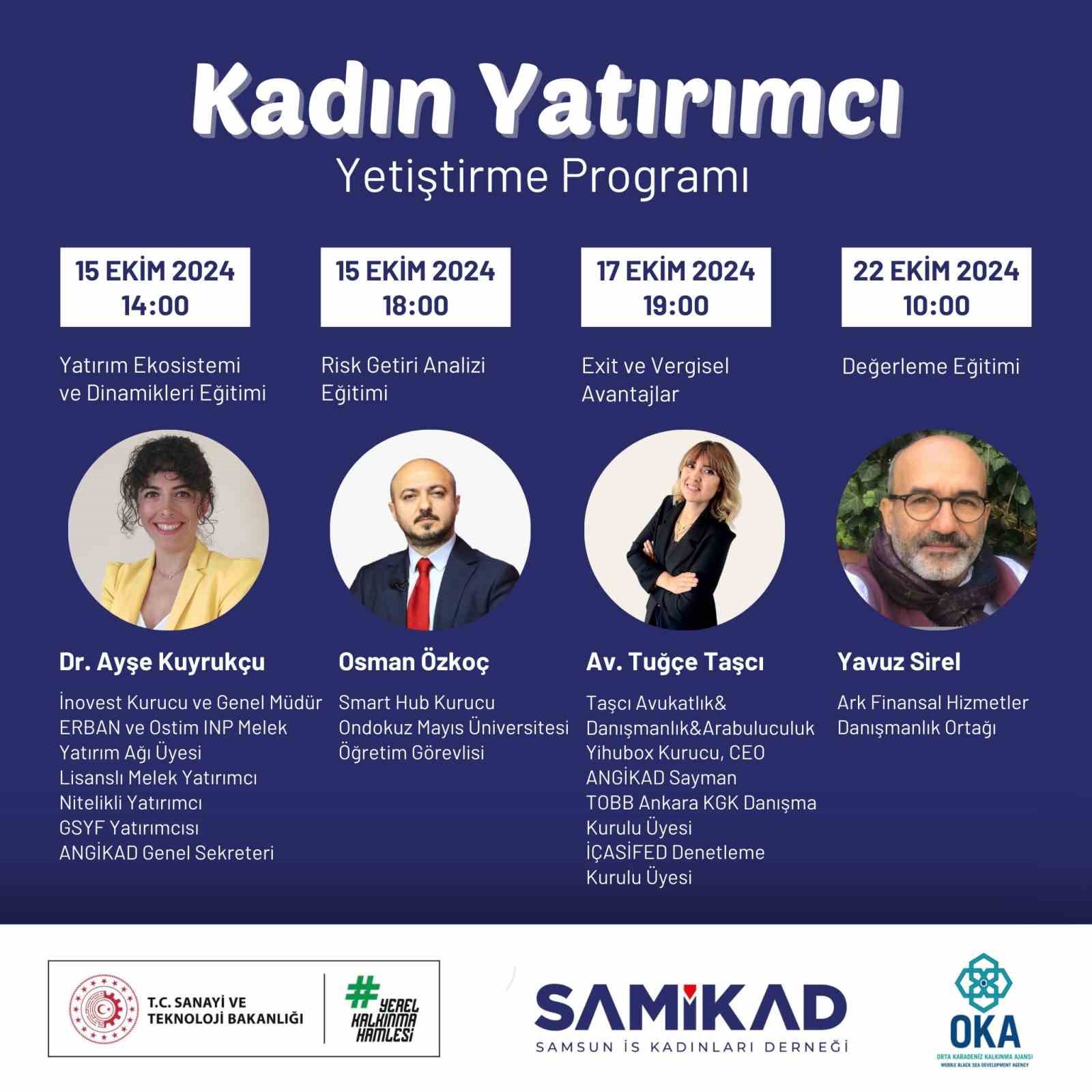 Samsun&rsquo;da OKA desteğiyle &rsquo;kadın yatırımcı yetiştirme&rsquo; programı başladı
