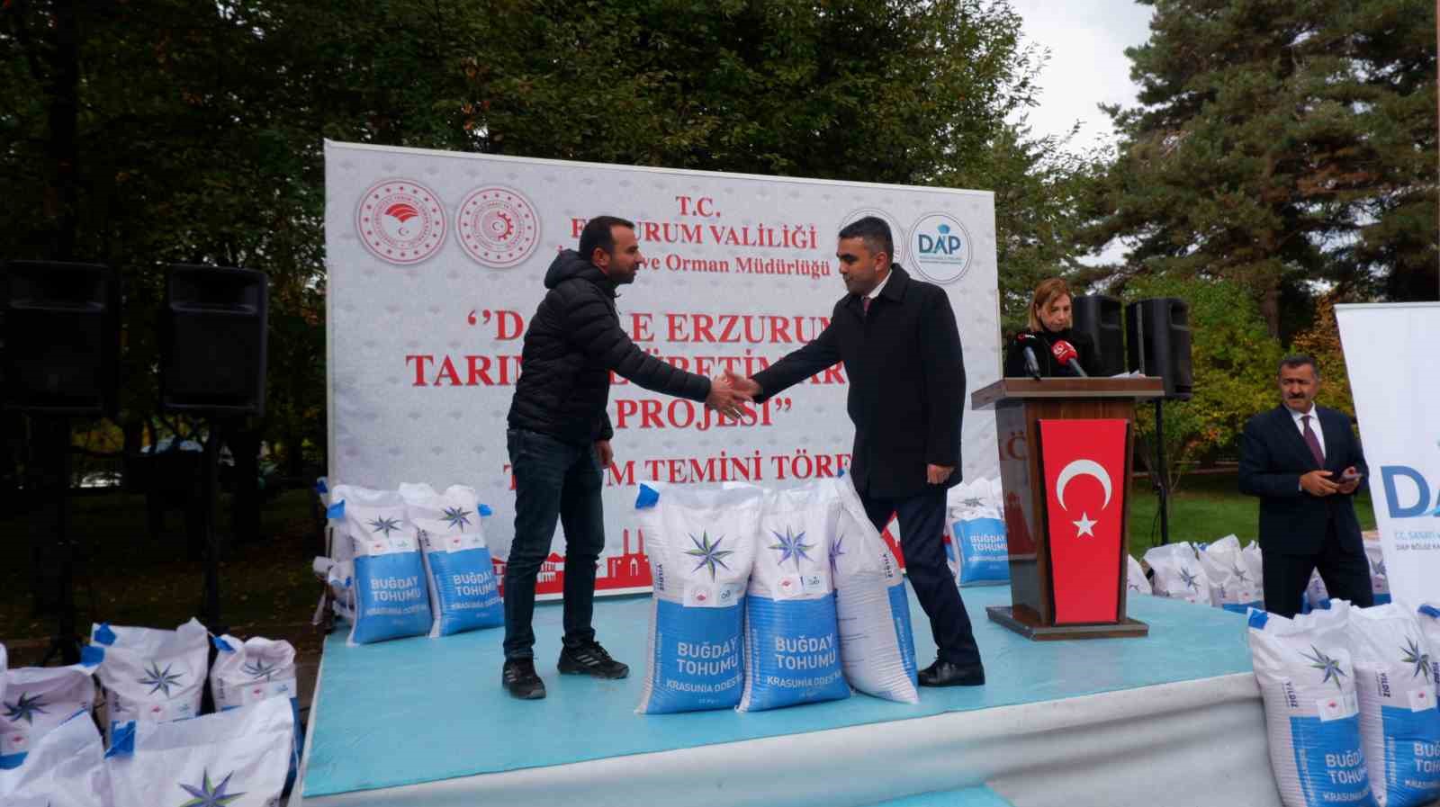 Erzurum’da DAP desteğiyle 935 ton buğday tohumu dağıtıldı
