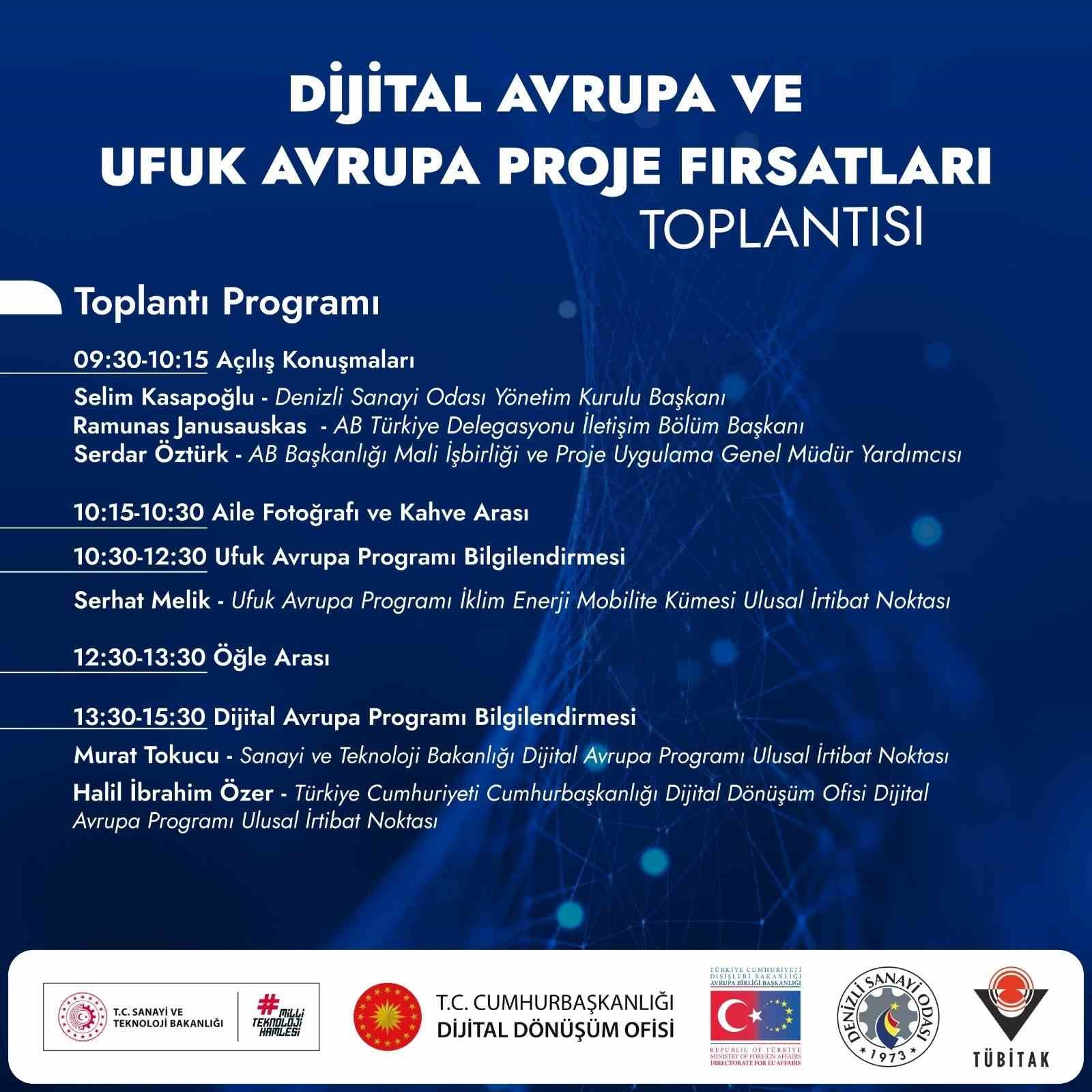 DSO&rsquo;da Dijital Avrupa ve Ufuk Avrupa Proje Fırsatları konuşulacak
