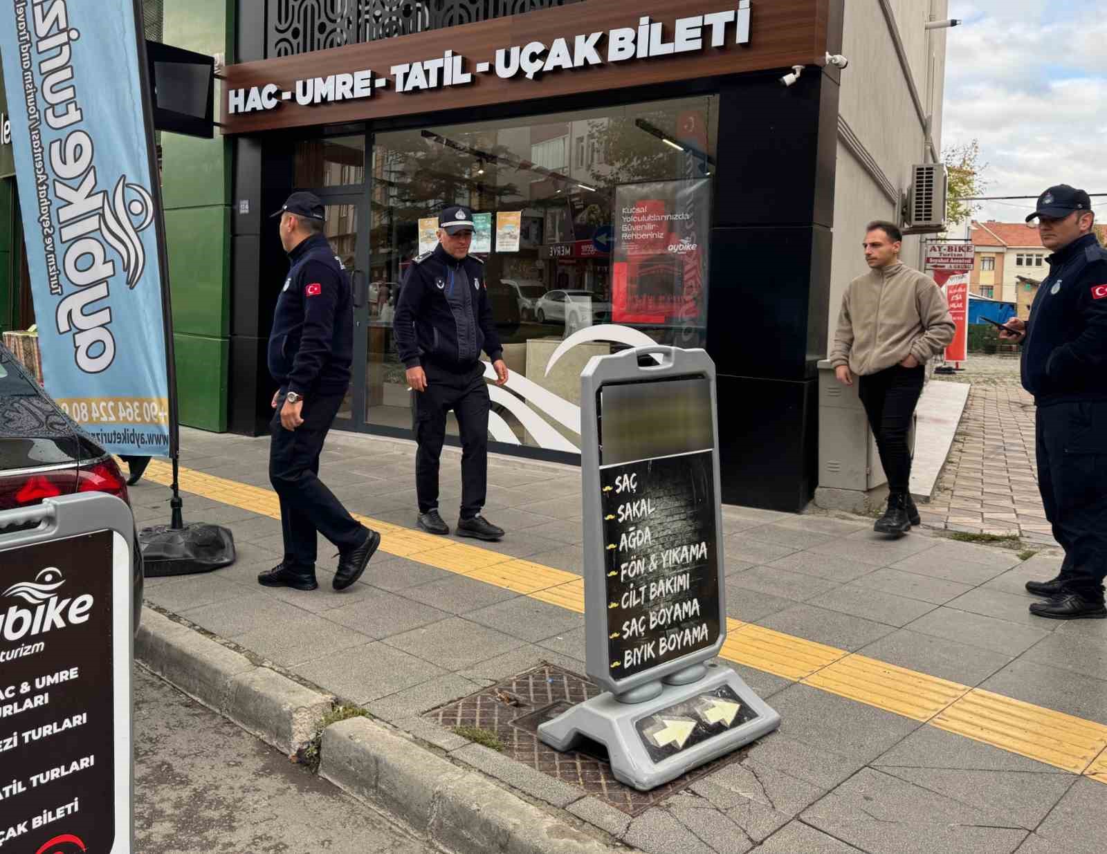 Çorum’da kaldırım işgallerine yönelik denetimler sürüyor
