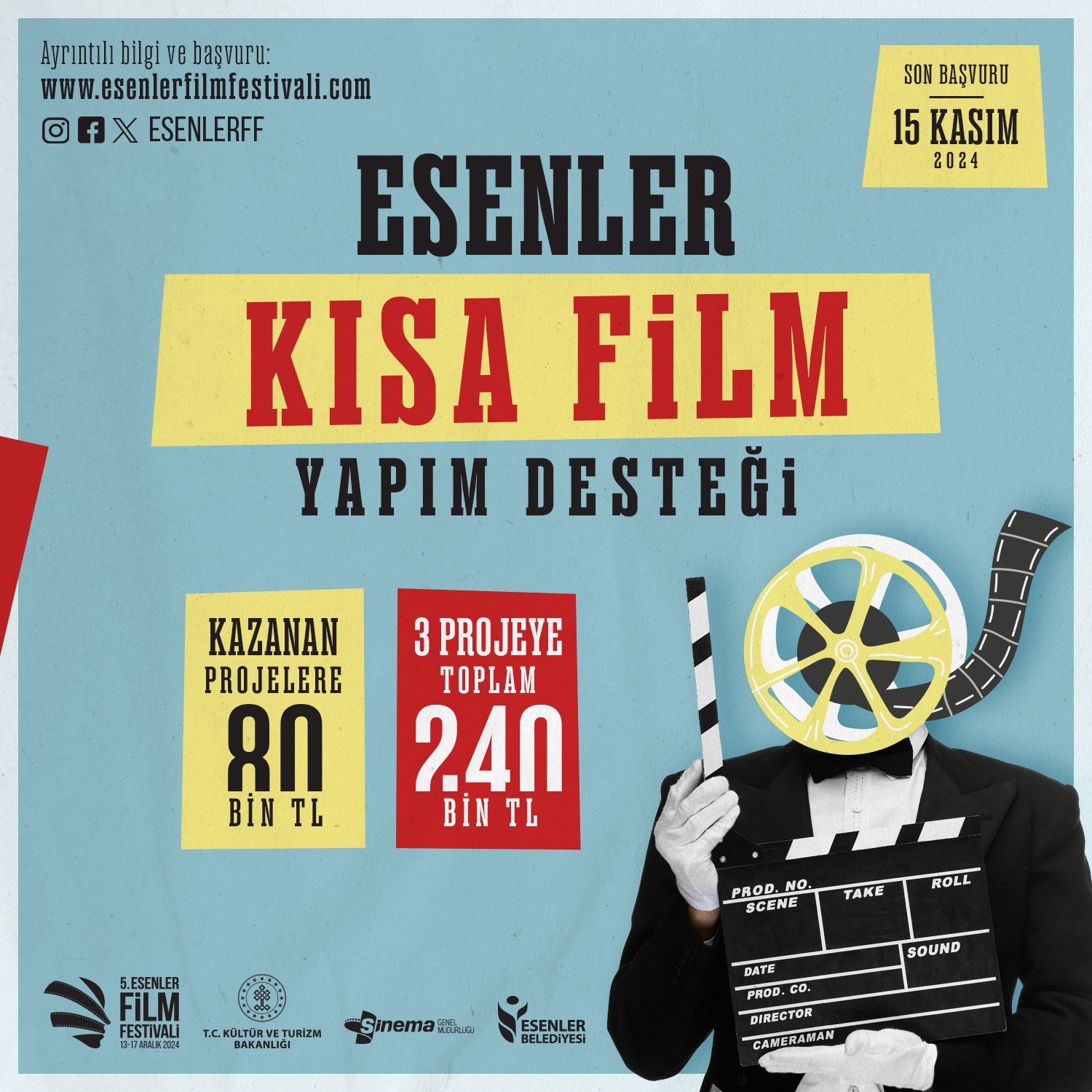 Esenler Kısa Film Yapım Destek başvuruları başladı