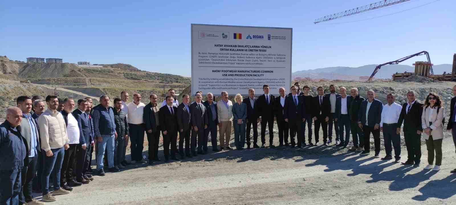 Hatay’da ayakkabıcılar ortak kullanım, üretim tesisinin temeli atıldı