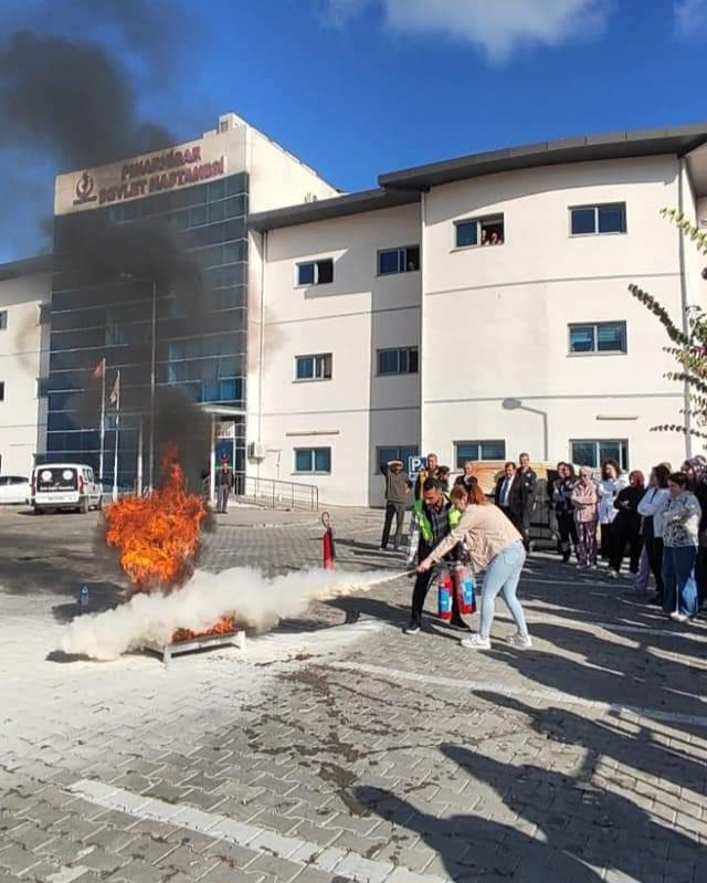 Pınarhisar Devlet Hastanesi’nde yangın tatbikatı
