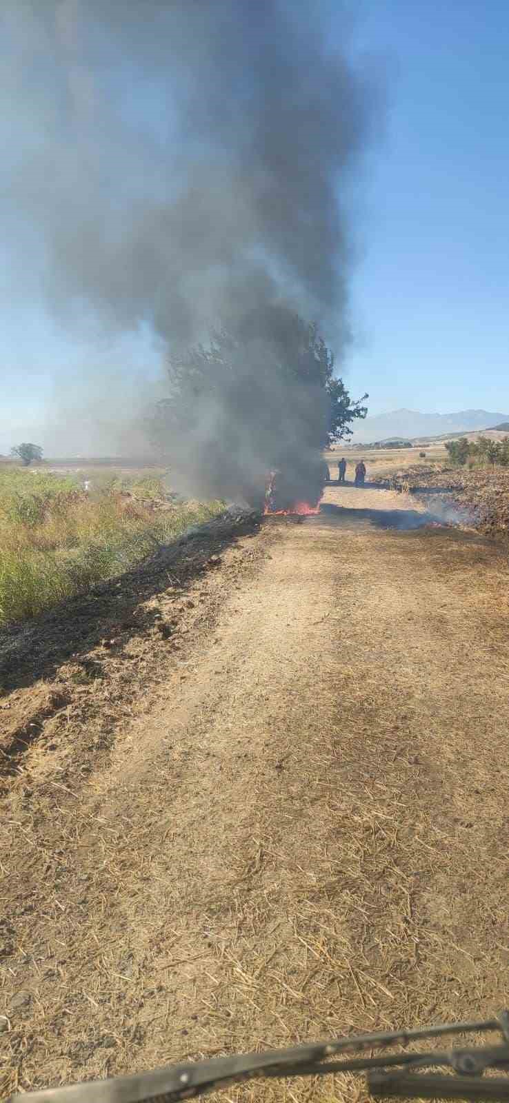 Kahramanmaraş’ta otomobil yangını
