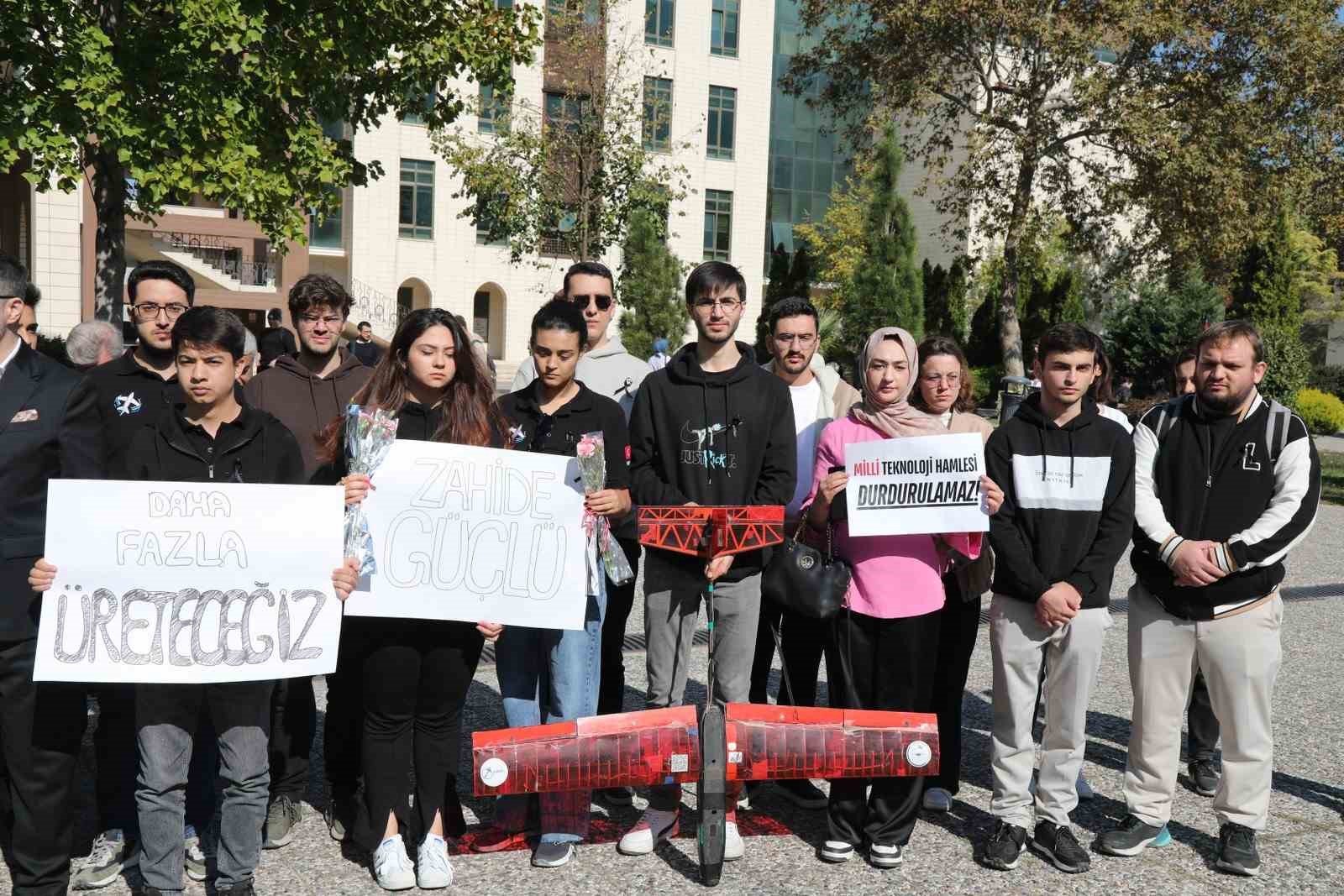 BTÜ öğrencilerinden TUSAŞ’a yapılan terör saldırısına tepki
