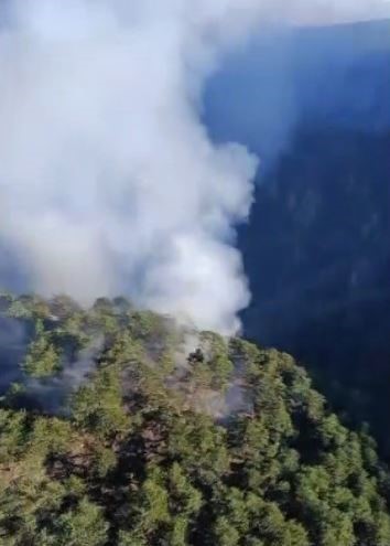 Denizli&rsquo;deki orman yangınına 19. saattir m&uuml;dahale ediliyor
